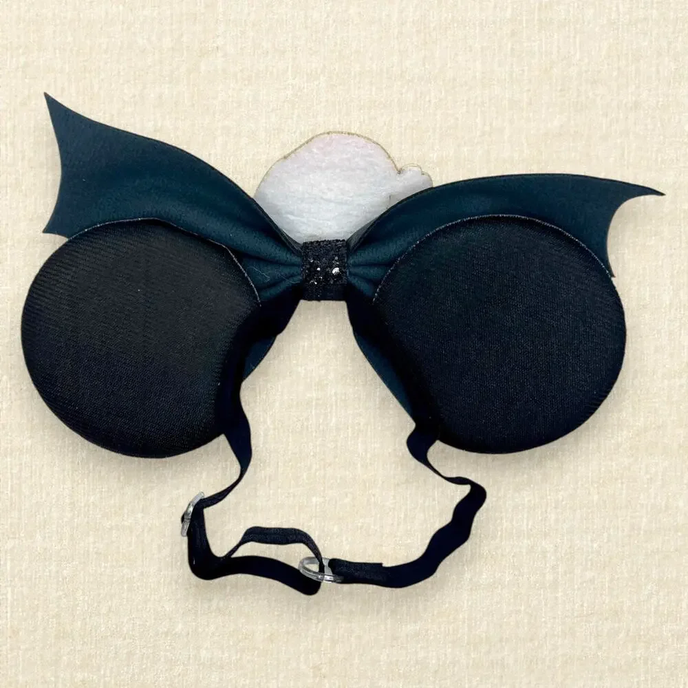 Elastic Jack Skellington Minnie Ears | Disney-Inspired Halloween Mouse Ears